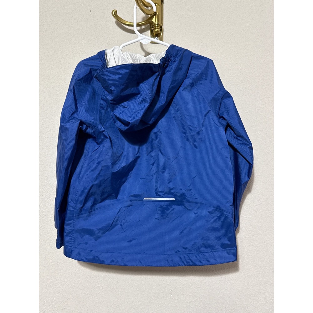 REI Co-op Rain Jacket Kids 4T Blue Ripstop Hooded Full Zip Windbreaker - Picture 4 of 4